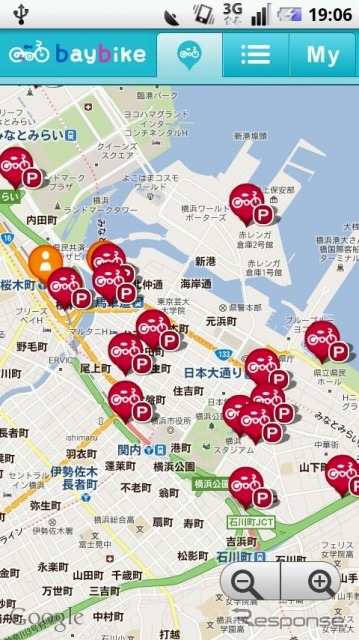 横浜市とNTTドコモが社会実験として実施しているサイクルシェア「baybike(ベイバイク)」