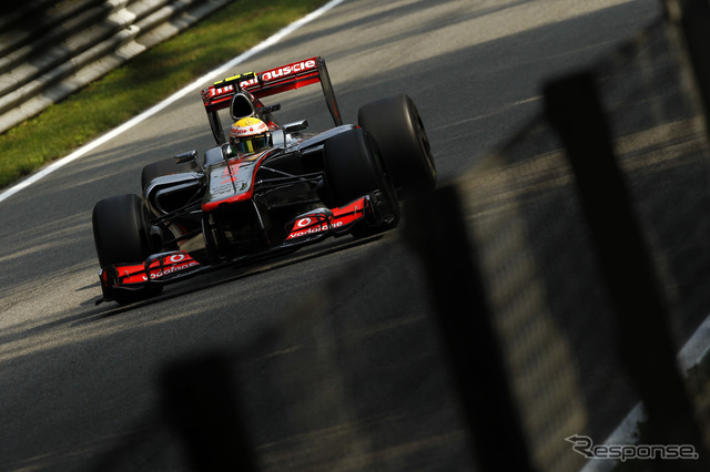 2012年イタリアGPで優勝したルイス・ハミルトン（マクラーレン）