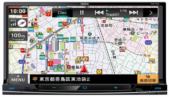 マップルナビ4、クラリオンNX702に搭載