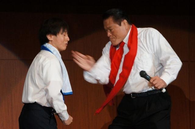 猪木氏による闘魂注入