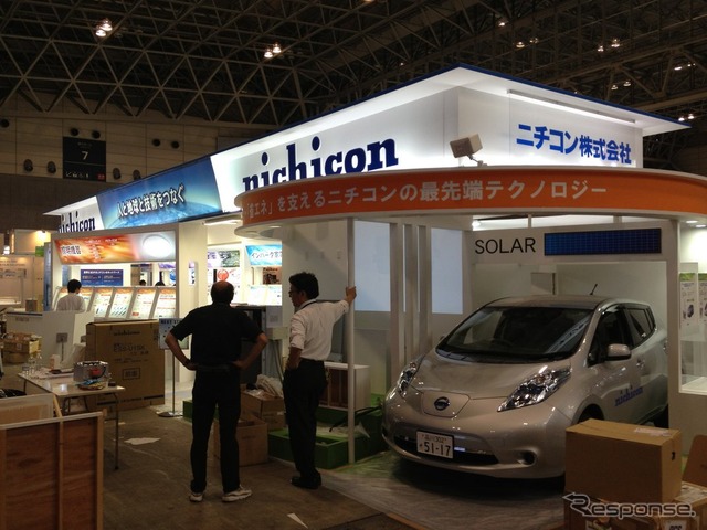 CEATEC 12ブース設営の様子(10月1日撮影)