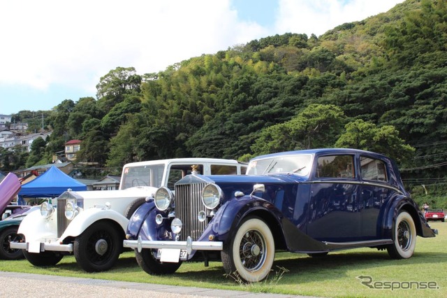 熱海HISTORICA G.P.開催ロールス・ロイス 20-25ランドーレット(左)とファントム3(右)