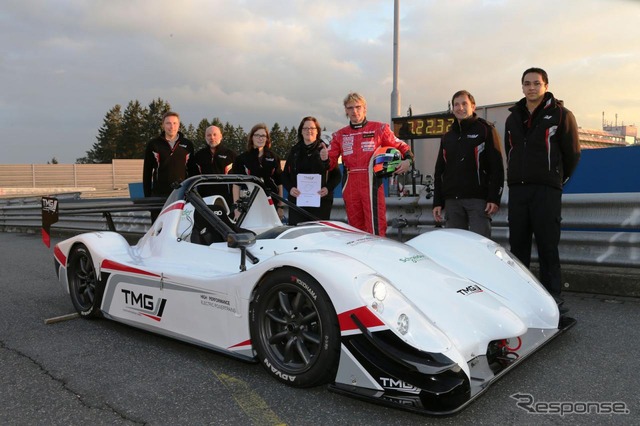 トヨタのTMG EV P002。ドイツ・ニュルブルクリンクで7分22秒329のEV最速ラップタイムを記録