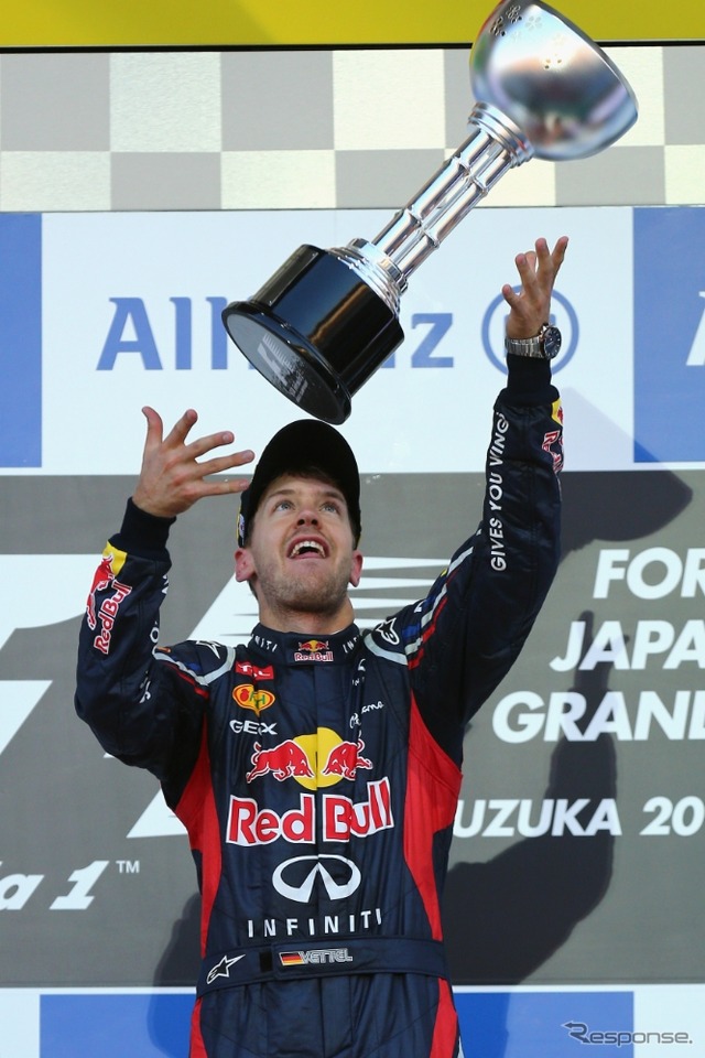 優勝したセバスチャン・ベッテル(レッドブル)