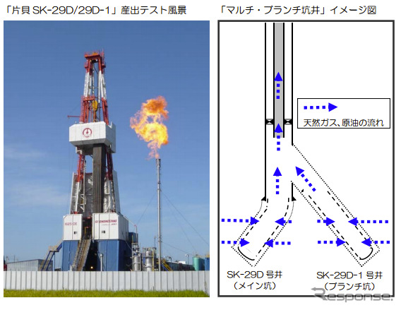 石油資源開発、新潟県で天然ガスと原油の産出に成功