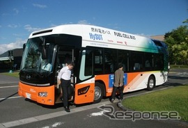 トヨタ自動車九州、燃料電池バスの実証走行
