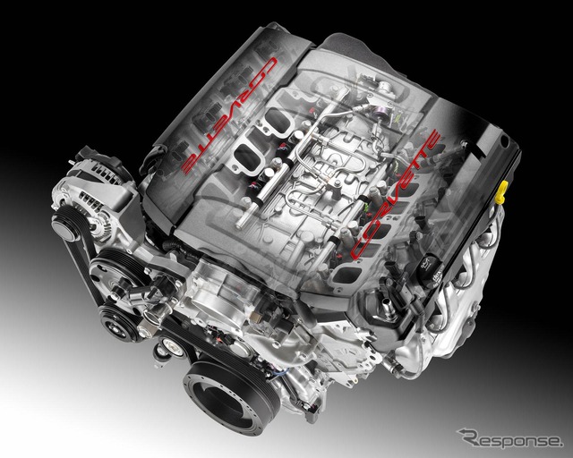 新型シボレー コルベットに搭載される新開発6.2リットルV型8気筒ガソリンエンジン