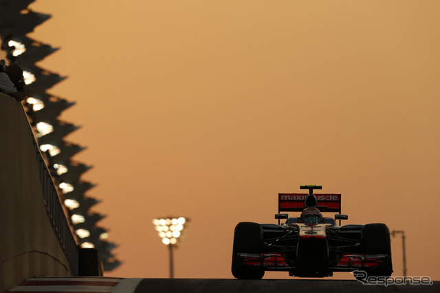マクラーレンのルイス・ハミルトン（2012年 アブダビGP）