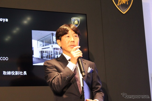 ランボルギーニ名古屋クインオート取締役副社長の宮定雄大氏。