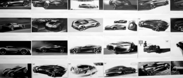 新型シボレーコルベットの予告映像(動画キャプチャ)