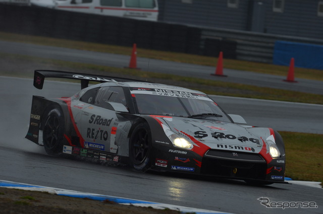 JAF GPのGT500決勝第1レースを勝った、MOLAチームのGT-R。タイヤはミシュラン(写真はシリーズ戦)。