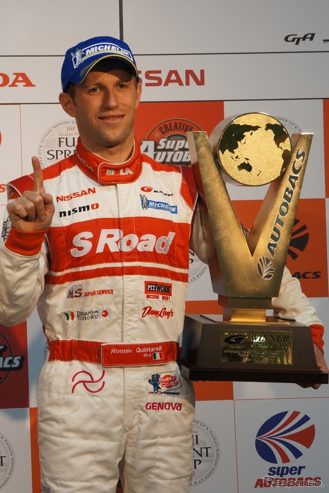 富士スプリントカップ12、『S Road REITO MOLA GT-R』ロニー・クインタレッリ選手がSUPER GT GT500第1レースで優勝