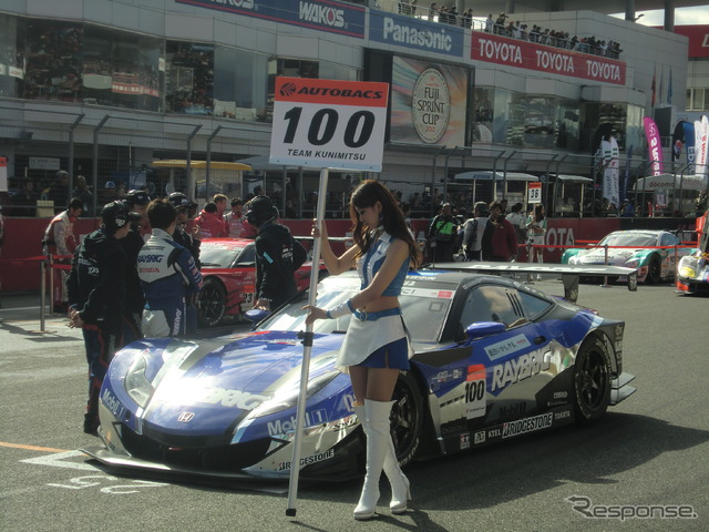 この日の主役は伊沢拓也だったかもしれない。GT500での乗機RAYBRIG HSV-010(山本尚貴がパートナー)。
