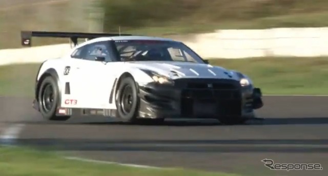 日産 GT-R NISMO GT3の2013年型のシェイクダウンテスト（動画キャプチャ）