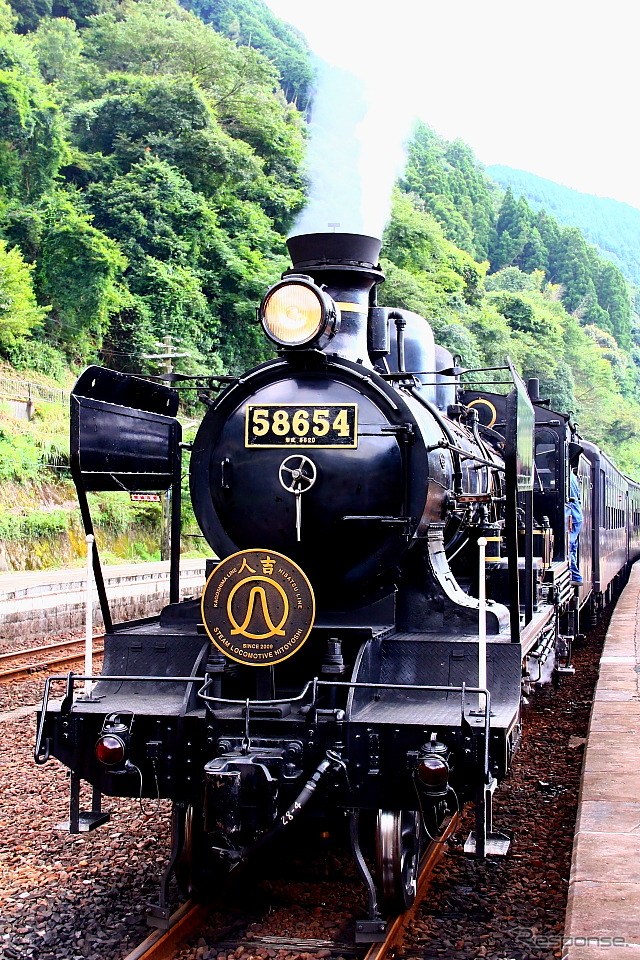 この冬、定期点検にに入る8620形（58654）蒸気機関車