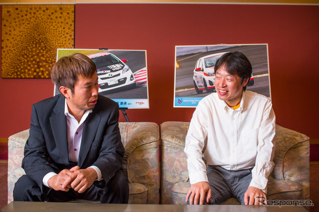 平岡塾長選手（左）と蓬田昭男選手（右）