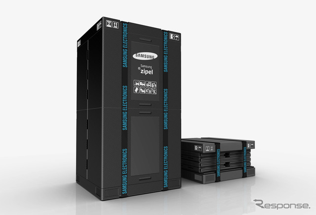 ●『Side-by-side refrigerator packaging』リサイクル梱包材：Samsung Electronics