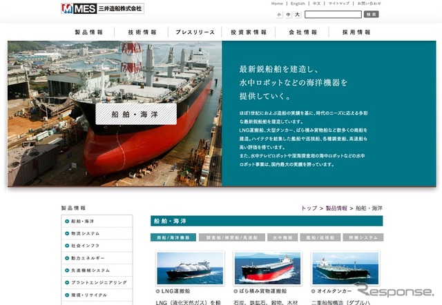 三井造船（webサイト）
