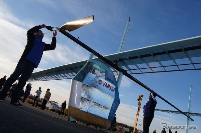 目標飛行距離120km、人力飛行機の世界記録に挑戦…ヤマハ有志チーム