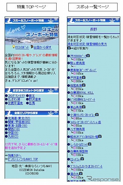 ゼンリン・いつもNAVI スキー＆スノーボード特集