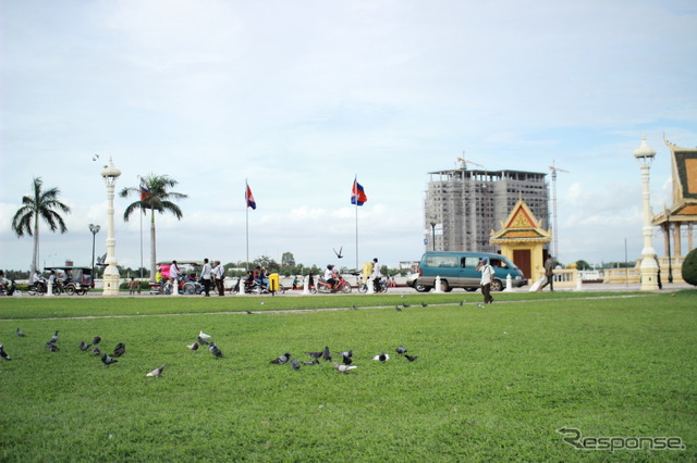 カンボジアの首都、プノンペンの街並み