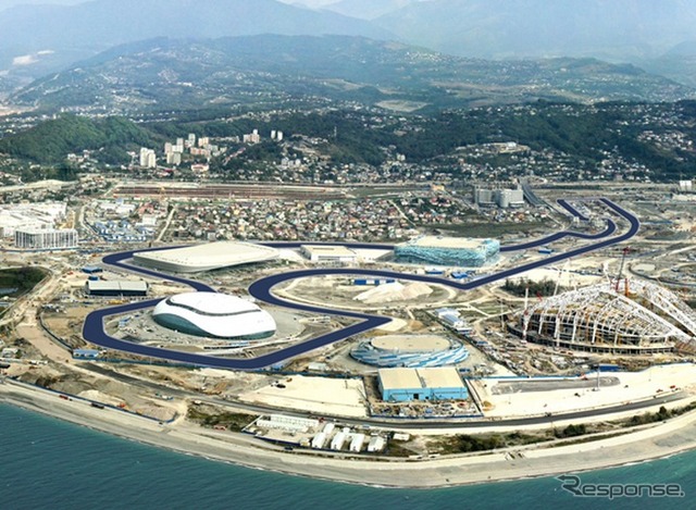 建設中のサーキット(F1 ロシアGP)
