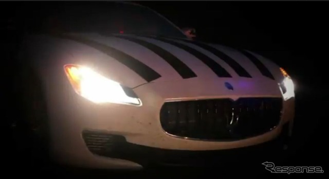 夜間の開発テストに挑む新型マセラティ クアトロポルテ