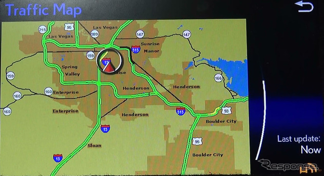 トラフィック情報を伴った地図表示が可能になった