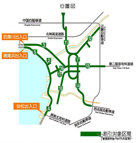 阪神高速でETCによる週末割引…より身近に