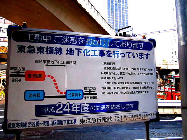 東急東横線渋谷駅周辺
