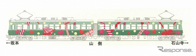 京阪電鉄・ラッピング電車「スウィートトレイン2013」号
