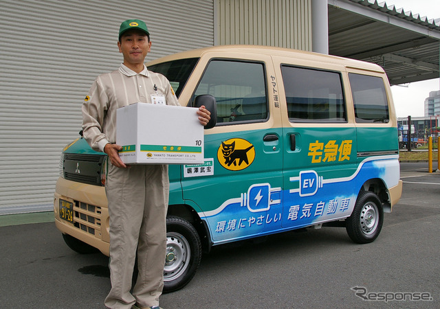 ヤマト運輸が2011年実証実験を行ったミニキャブMiEVプロトタイプ（参考画像）