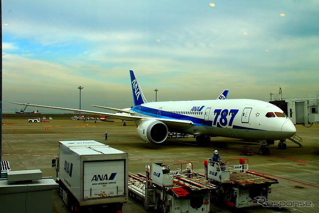 羽田空港　全日空　ボーイング787