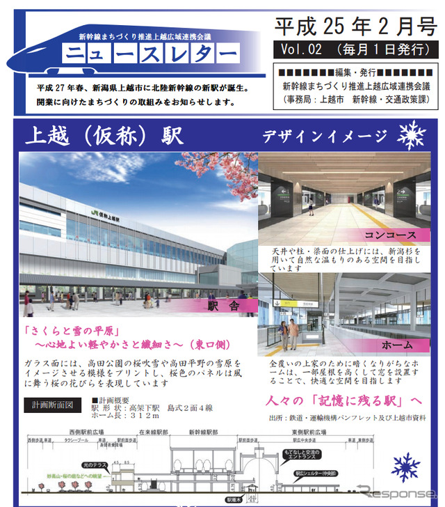 新幹線まちづくり推進上越広域連携会議ニュースレター（平成25年2月号）