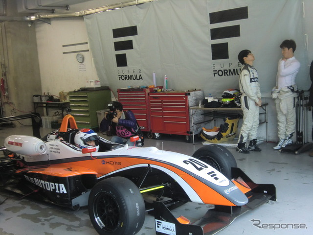 オーディション走行はF3マシンで行なわれた。