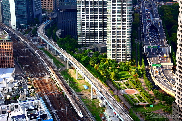 東海道新幹線区間 N700系 浜松町付近（参考画像）