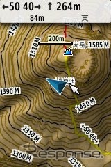 ガーミン社ハンディナビ用地図データをバージョンアップし、2月中旬より発売す「日本登山地図(TOPO10MPlus)V2」