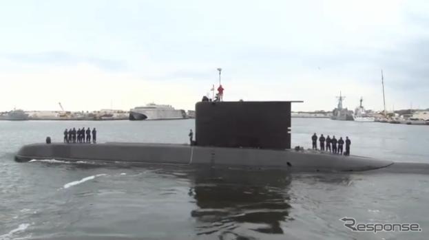チリ海軍潜水艦シンプソン(動画キャプチャ)