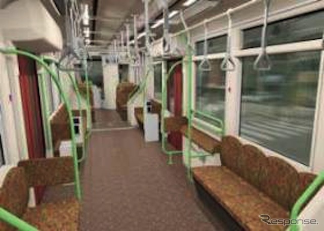 新型超低床車両1000形内装イメージ