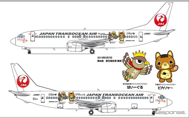 JTA特別デカール機「ぱいーぐる・ピカリャ~ジェット」