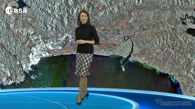 宇宙から見たパナマ運河（動画キャプチャ）