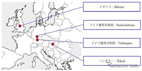 K+S欧州での拠点位置図