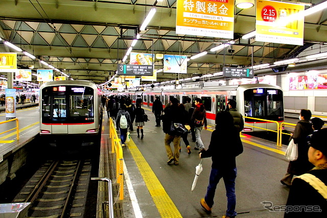 現在の東急東横線渋谷駅（参考画像）