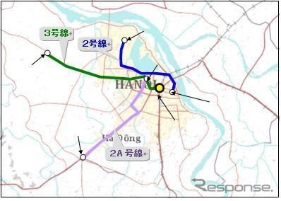 ハノイ都市鉄道建設事業(2号線・2A号線・3号線)の概要