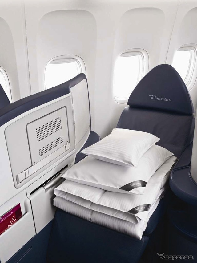 デルタ航空、ビジネスクラスにウェスティンホテルのヘブンリーベッド製品を導入