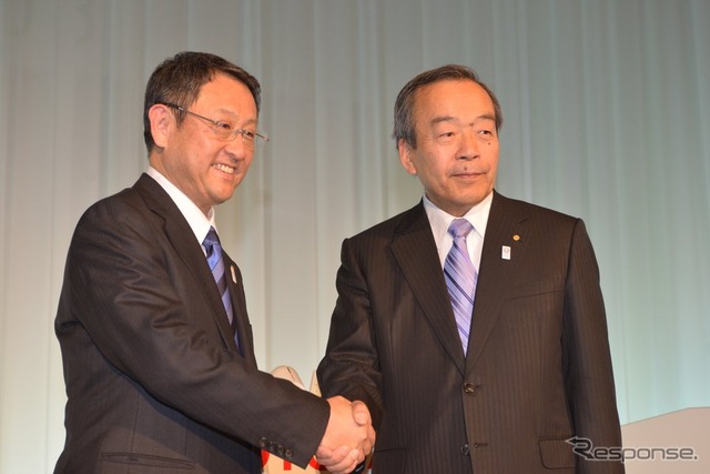 豊田社長と内山田副社長