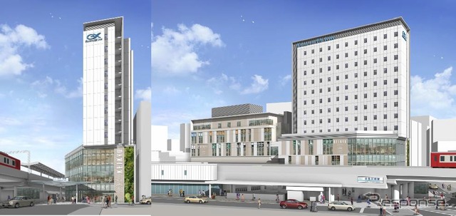 新たに建設される京急川崎駅ビルのイメージ。
