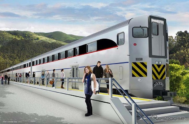 カリフォルニア州交通局向け準高速鉄道用2階建客車