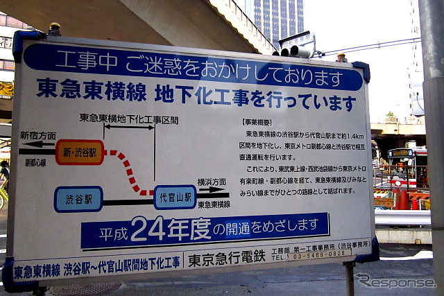 2013年3月15日までの東横線渋谷~代官山間(地上区間)
