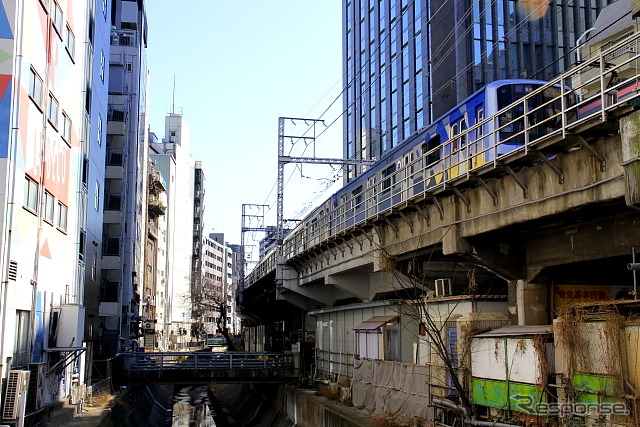 2013年3月15日までの東横線渋谷～代官山間（地上区間）